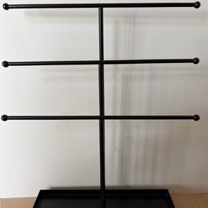 Black Metal Jewelry T-Bar Display Stand